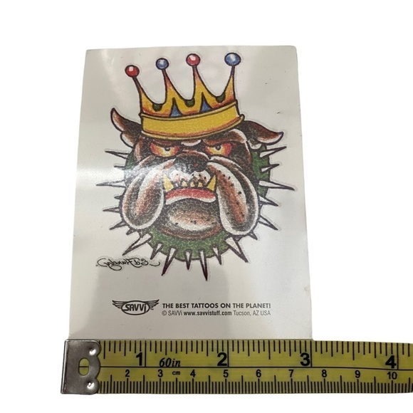 Ed Hardy Temporary Tattoos Bulldog King/ Octopus and Skull - Picture 7 of 9